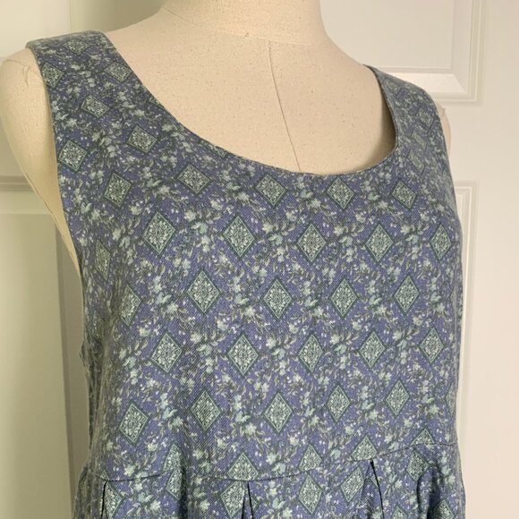 Vintage Laura Ashley blue-gray pinafore, US6 - Picture 2 of 7